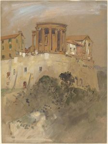 Temple of Vesta at Tivoli. Creator: Hercules Brabazon Brabazon