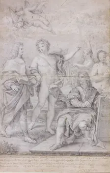 Temple of Virtue. Apotheosis of Nicolò Maria Pallavicino, c1695. Creator: Maratta; Carlo (1625-1713)