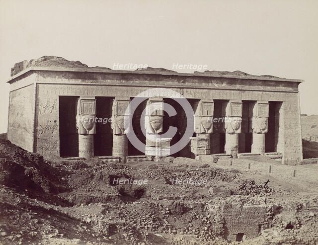 Temple a Denderah, 1870s. Creator: Antonio Beato.