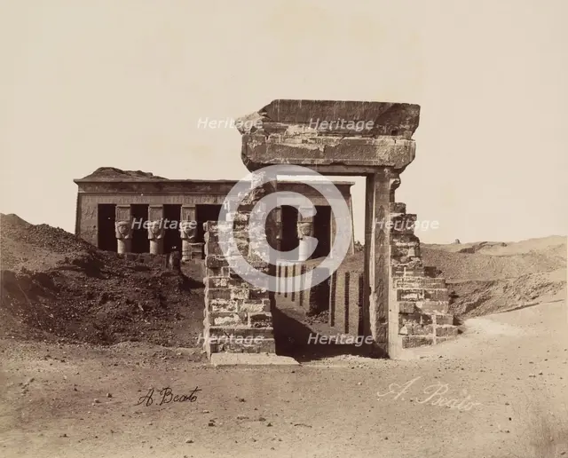 Temple at Dandara, between 1860 and 1903. Creator: Antonio Beato.