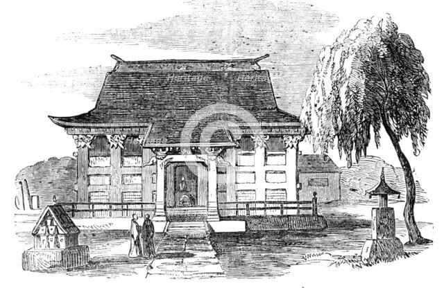 Temple at Hakodade, 1856.  Creator: Unknown.