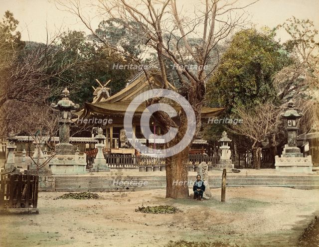 Temple at Ikuta, 1865. Creator: Unknown.