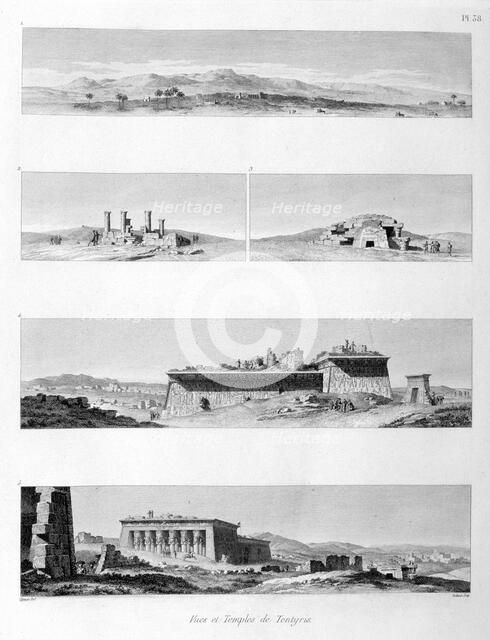 'Temple at Tentyris (Temple of Denderah)', c1808. Artist: Baltard