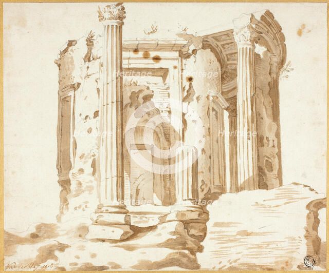 Temple at Tivoli, 1615. Creator: Jacob van der Ulf.