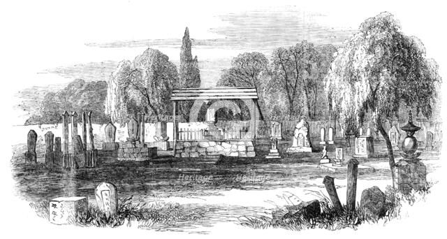 Temple and Burial-place at Hakodade, 1856.  Creator: Unknown.