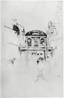 Temple Bar 19th century (1904).Artist: James Abbott McNeill Whistler