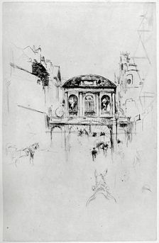 Temple Bar 19th century (1904).Artist: James Abbott McNeill Whistler