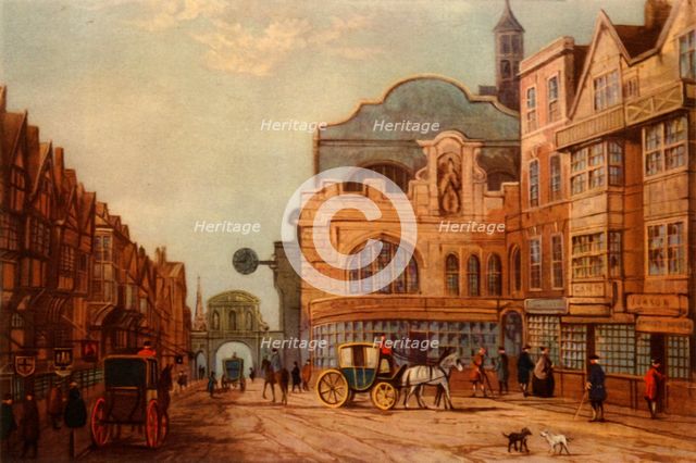 'Temple Bar and St. Dunstan's Church', c1750, (1945).  Creator: Unknown.