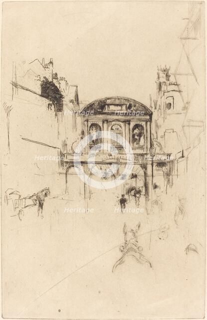 Temple Bar, c. 1877. Creator: James Abbott McNeill Whistler.