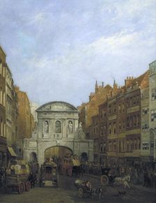 Temple Bar from the Strand London, 1873. Artist: William Henry Haines