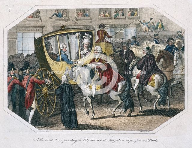 Temple Bar, London, 1804. Artist: AW Warren