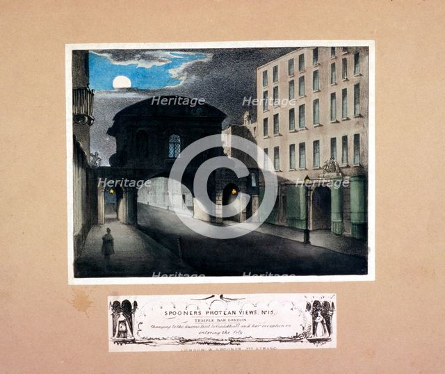 Temple Bar, London, 1837. Artist: Anon