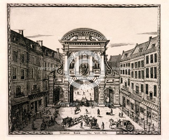 Temple Bar, London, c1700. Artist: Johannes de Ram