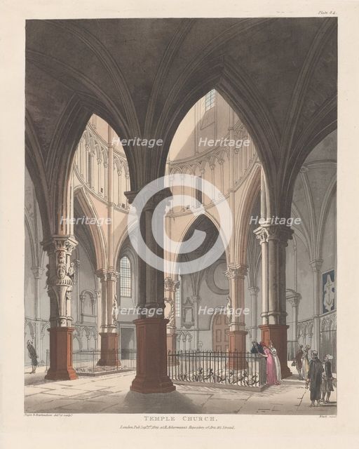 Temple Church, September 1, 1809., September 1, 1809. Creator: J. Bluck.
