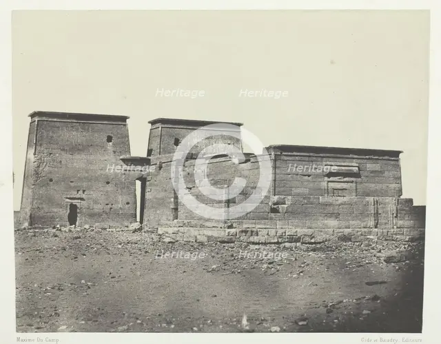 Temple De Dakkeh (Ancienne Pselcis); Nubie, 1849/51, printed 1852. Creator: Maxime du Camp.