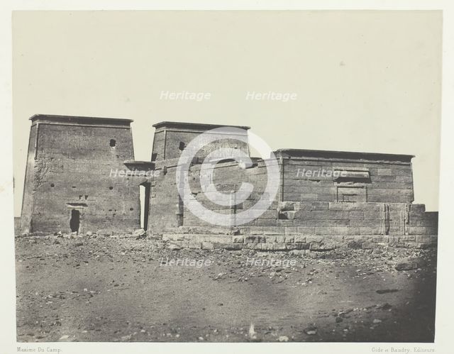 Temple De Dakkeh (Ancienne Pselcis); Nubie, 1849/51, printed 1852. Creator: Maxime du Camp.