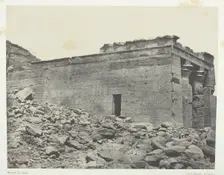 Temple De Dandour (Ancienne Tantour), Dédié à La Triade Osiris-Isis-Horus; Nubie, 1849/51. Creator: Maxime du Camp