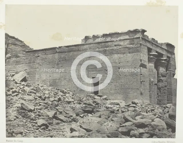 Temple De Dandour (Ancienne Tantour), Dédié à La Triade Osiris-Isis-Horus; Nubie, 1849/51. Creator: Maxime du Camp.