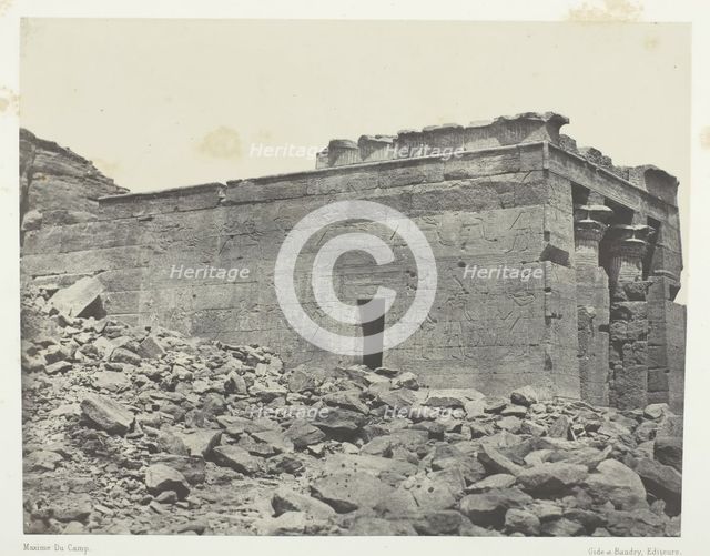 Temple De Dandour (Ancienne Tantour), Dédié à La Triade Osiris-Isis-Horus; Nubie, 1849/51. Creator: Maxime du Camp.