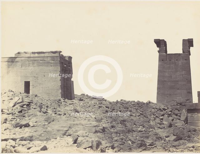 Temple de Dandour en Nubie, 1860s. Creator: Wilhelm Hammerschmidt.