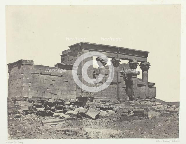 Temple de Débôd, Parembole de l'Itinéraire d'Antonin; Nubie, 1849/51, printed 1852. Creator: Maxime du Camp.