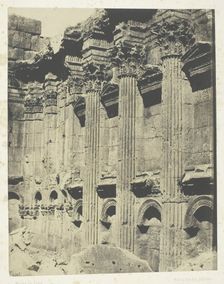 Temple De Jupiter à Baalbeck (Héliopolis, Intérieur Du Naos; Syrie, 1849/51, printed 1852. Creator: Maxime du Camp