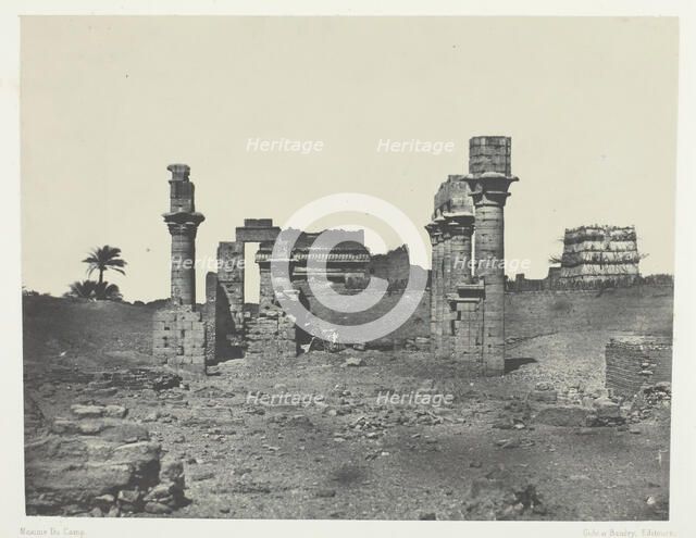 Temple d'Hermontis, Haute-Egypte, 1849/51, printed 1852. Creator: Maxime du Camp.