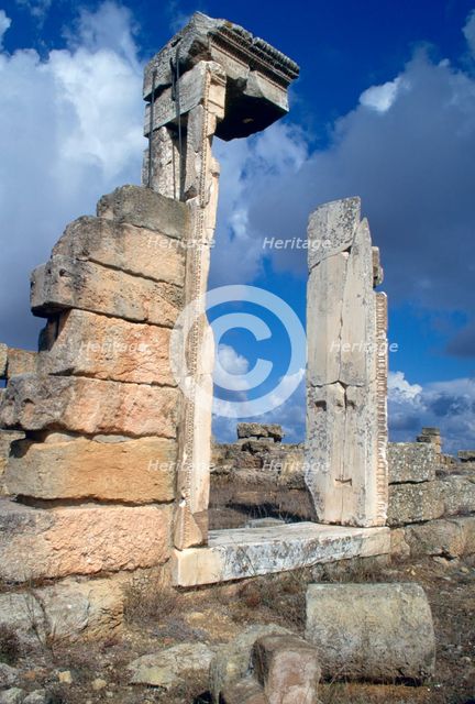 Temple doorway, Cyrene, Libya.  Creator: Vivienne Sharp.