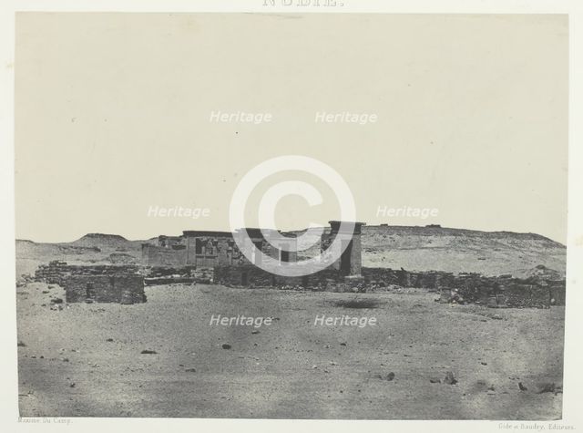 Temple et Village de Débôd, Parembole de l'Itinéraire d'Antonin; Nubie, 1849/51, printed 1852. Creator: Maxime du Camp.