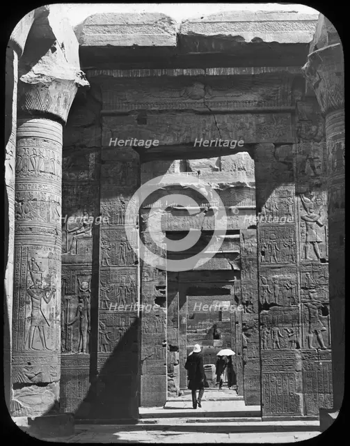 Temple entrance, Kom Ombo, Egypt, c1890. Artist: Newton & Co