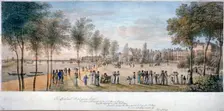 Temple Gardens, London, c1822. Artist: Anon