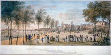 Temple Gardens, London, c1822. Artist: Anon