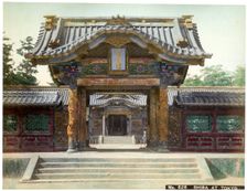 Temple gate, Shiba, Tokyo, Japan, early 20th century(?)