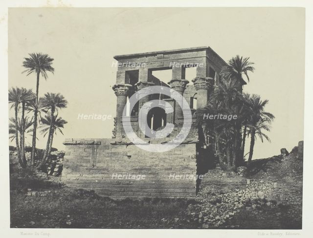 Temple Hypêthre, Philoe; Nubie, 1849/51, printed 1852. Creator: Maxime du Camp.