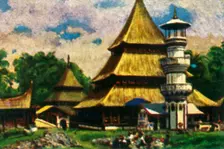 Temple in Kota Baru, eastern Sumatra, c1928. Creator: Unknown