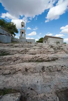 Temple L of the acropolis in Eleusis, Greece. Creator: Samuel Magal