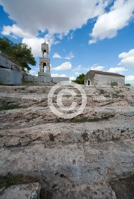 Temple L of the acropolis in Eleusis, Greece. Creator: Samuel Magal.