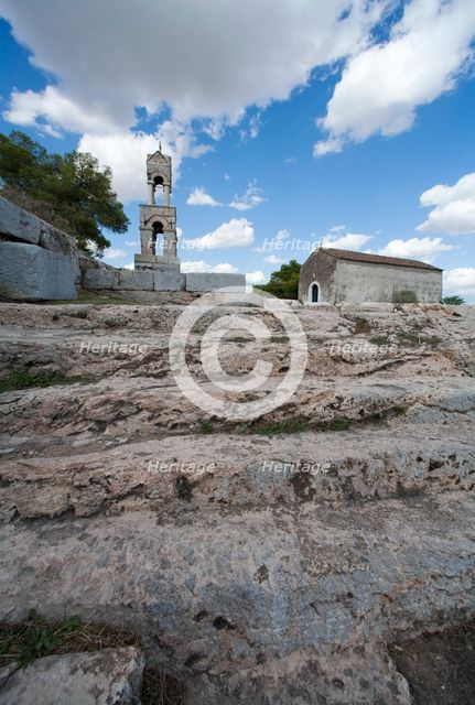 Temple L of the acropolis in Eleusis, Greece. Creator: Samuel Magal.