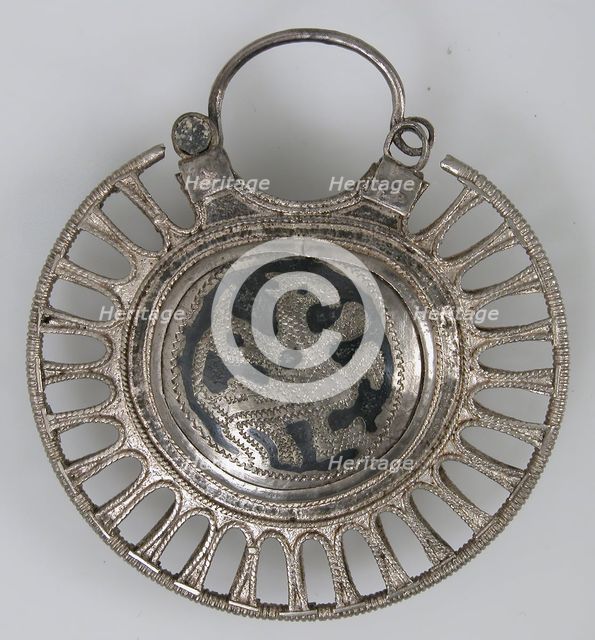 Temple Pendant with Filigree Border, Kievan Rus', 11th-12th century. Creator: Unknown.