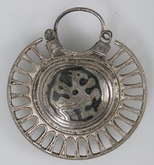 Temple Pendant with Filigree Border, Kievan Rus 11th-12th century. Creator: Unknown