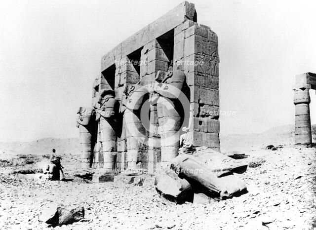 Temple ruins, Nubia, Egypt, 1887. Artist: Henri Bechard