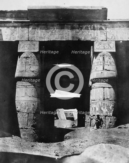 Temple ruins, Egypt, 1852. Artist: Maxime du Camp