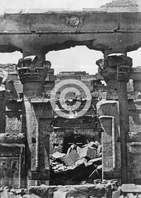 Temple ruins, Egypt, 1852.  Artist: Maxime du Camp