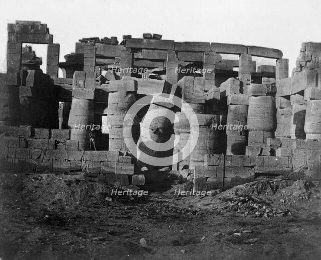 Temple ruins, Egypt, 1852.  Artist: Maxime du Camp