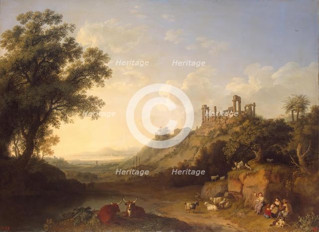Temple Ruins in Sicily, 1778. Creator: Jacob Philip Hackert.