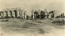 Temple ruins, Luxor, Egypt, 1898. Creator: Christian Wilhelm Allers