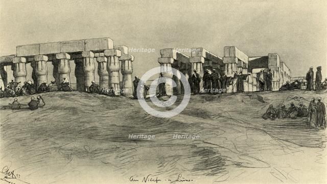Temple ruins, Luxor, Egypt, 1898.  Creator: Christian Wilhelm Allers.