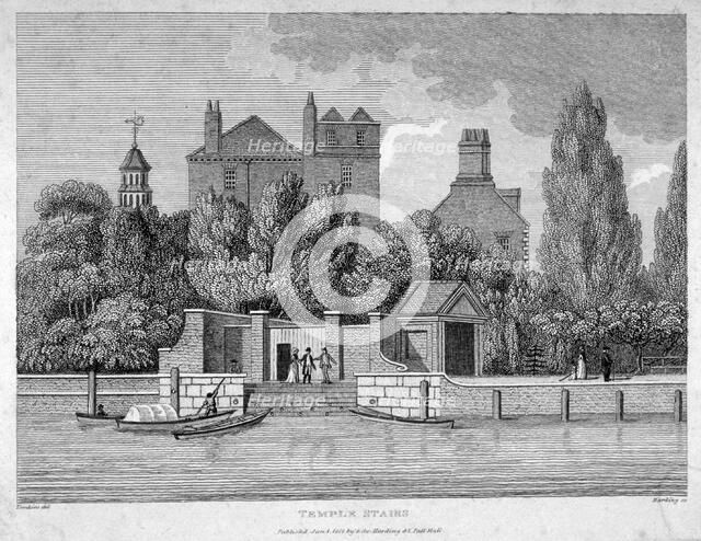 Temple Stairs, Middle Temple Lane, City of London, 1801.                             Artist: E Harding