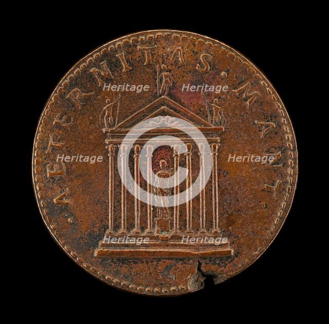 Temple with Goddess [reverse], 1520 or after. Creator: Giovanni da Cavino.