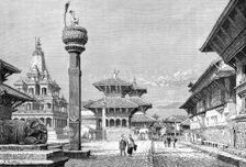 Temples at Patan, Nepal, 1895.Artist: Armand Kohl